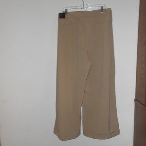 Lane Bryant "The Lena" Wide Leg Trousers, Tan/Cream,  Size 28 short